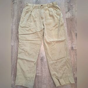 Tommy Bahama Pants Mens 36 Brown Tencel Flat Front Chino Straight Fit Casual